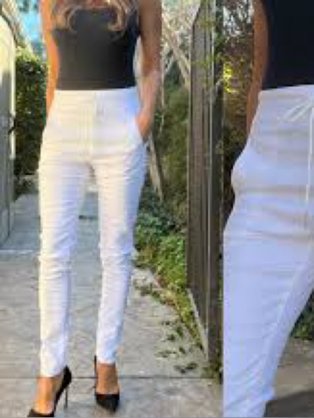 NWT Bevy Flog White Shelly Jogger Pants 27